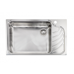 Ανοξείδωτος Νεροχύτης 86×51 Επικαθήμενος Sanitec Eureka 11753 1VD - 1VS  Inox Σατινέ